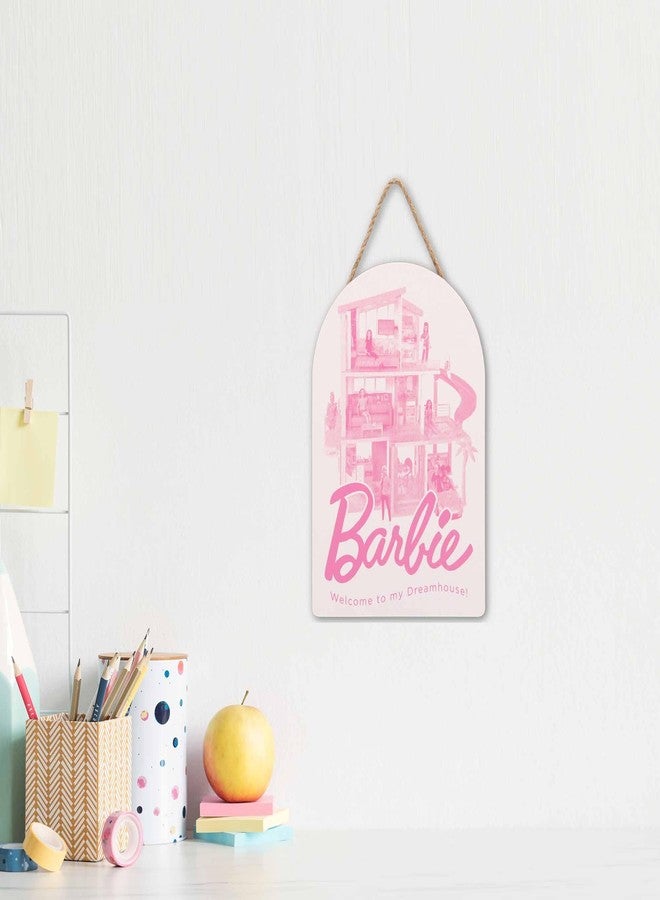 Open Road Brands Mattel Barbie Dreamhouse Hanging Wood Wall Decor - Pink Barbie Sign for Kids' Bedroom or Play Room - Image 5